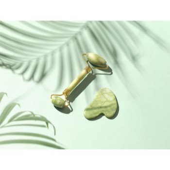 Zoë Ayla Luxurious Jade Crystal Roller rolă pentru masaj faciale - imagine 3